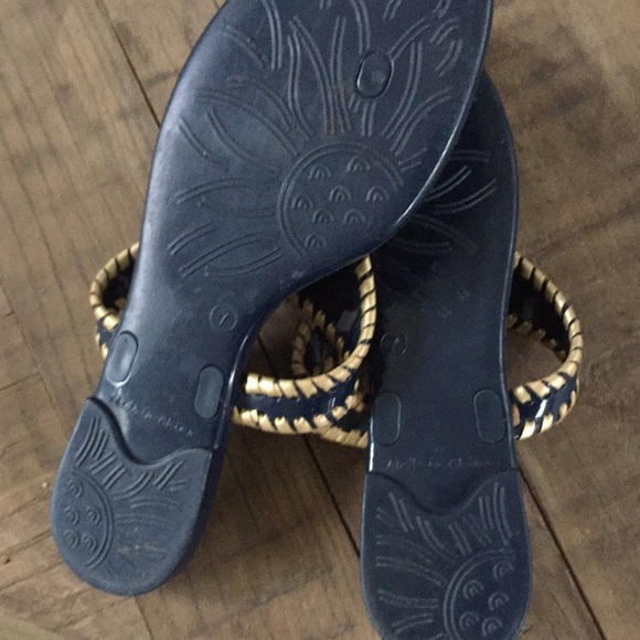 Jack Rogers navy gold thong sandals - Picture 3 of 4